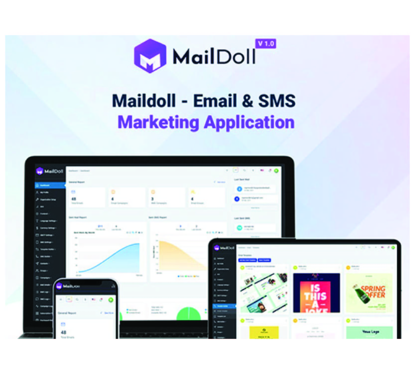 Maildoll - 电子邮件营销和短信营销 SaaS 应用程序